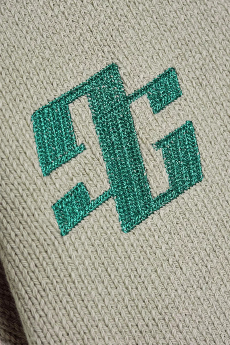 Polo Brooklyn tricot coton grosse jauge manches contrastées
